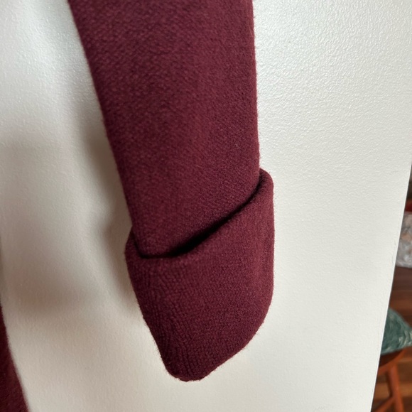 Anthropologie Burgundy Wool Coat, with Tie Belt - Picture 7 of 11